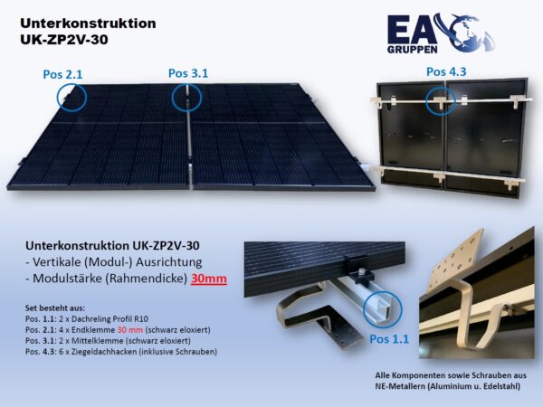 Unterkonstruktion UK-ZP2V-30- UK0003