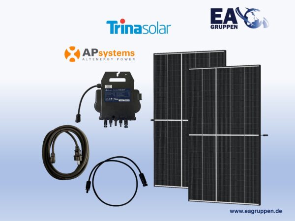 Balkonkraftwerk DUO Trina 840W DOPPELGLAS APsystems EZ1-M (800W) - SY0723
